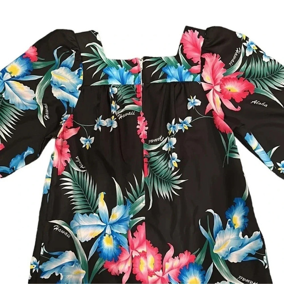 Vintage Women’s Floral Print Caftan Maxi Dress Size Medium - Picture 4 of 11